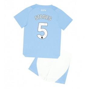 Maillot de foot Manchester City John Stones #5 Domicile enfant 2023-24 Manches Courte (+ pantalon court)
